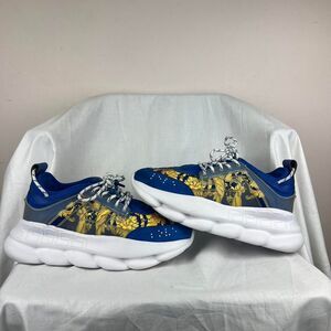 Versace Chain Reactions Blue Sneakers Size 10 (44)